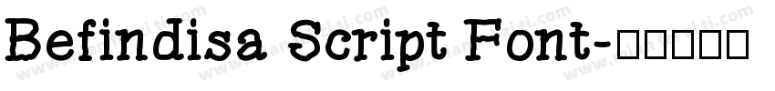 Befindisa Script Font字体转换